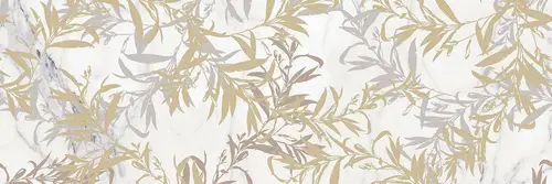 Allmarble Wall Statuario Satin Decoro Foliage 80X120 8мм