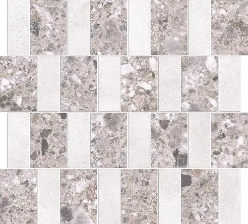 Мозаика Универсальная Skin Многоцветный 29,8x31,8 керамогранит матовая, серый