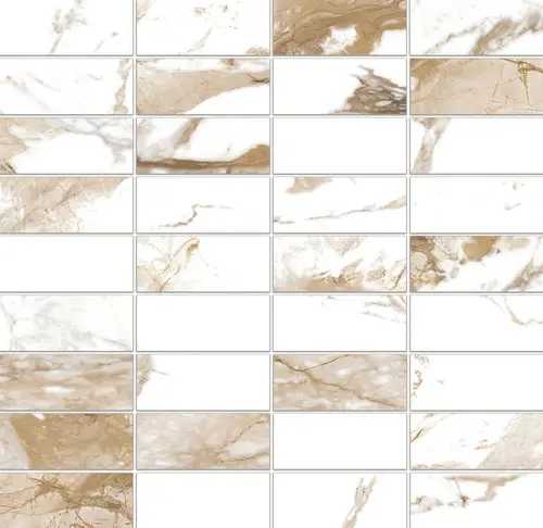 Мозаика Wild Chic Белый 30x30 керамика глянцевая, бежевый, белый