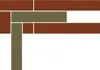 Керамогранит М6121/6721-У Бордюр №3 на сетке угловой 230х76