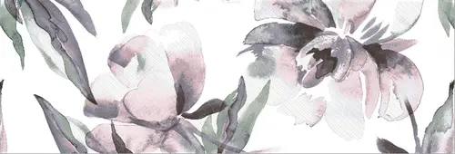 Плитка настенная Blanco Satinado Decor Flor Primavera Rectificado 90x30