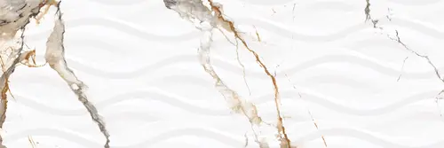 Плитка настенная Calacatta Brillante Decor Flujo Rectificado 90x30