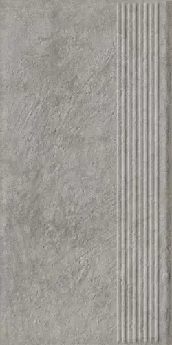 Клинкерная плитка Carrizo Grey Stopnica Prosta Struktura Mat 30х60