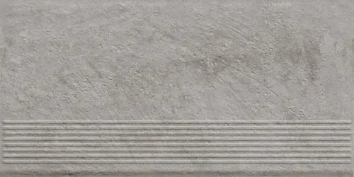 Клинкерная плитка Carrizo Grey Stopnica Prosta Struktura Mat B1a 30х60