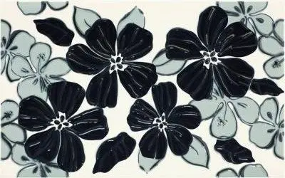 Paradyz Vivian Nero Kwiat 25x40