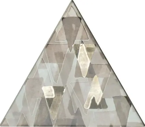 Petracers Triangolo Impressioni Platino Su Grigio 17х17