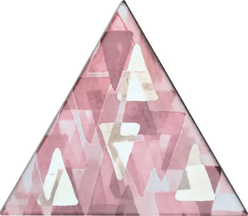 Petracers Triangolo Impressioni Platino Su Rosa 17х17