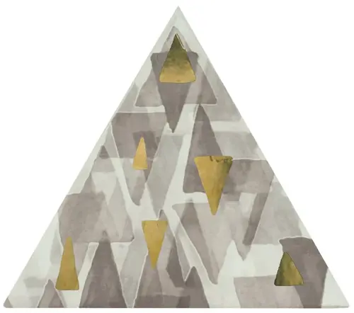 Petracers Triangolo Impressioni Oro Su Grigio 17х17