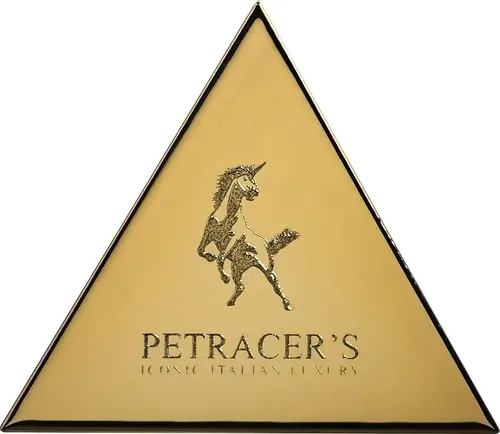 Petracers Triangolo Logo Su Oro Lucido 17х17