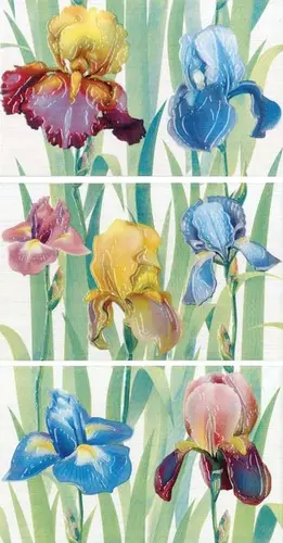 Панно настенное Fiori Dec. Ирисы 40х75