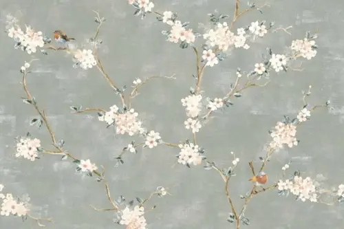 RC5L Mixed Verde Decoro Fiori di Pesco Rett. 40x120 (A+B)