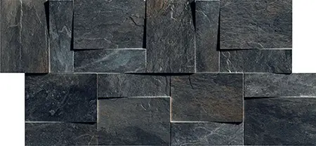Rex Ardoise Modulo Muretto 3D Noir 30x30