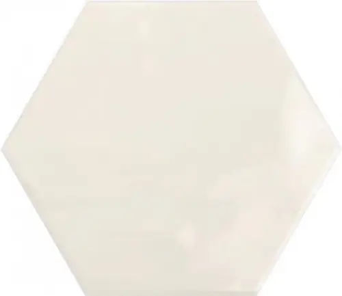 Ribesalbes Geometry Hex Ivory Glossy 15x17,3