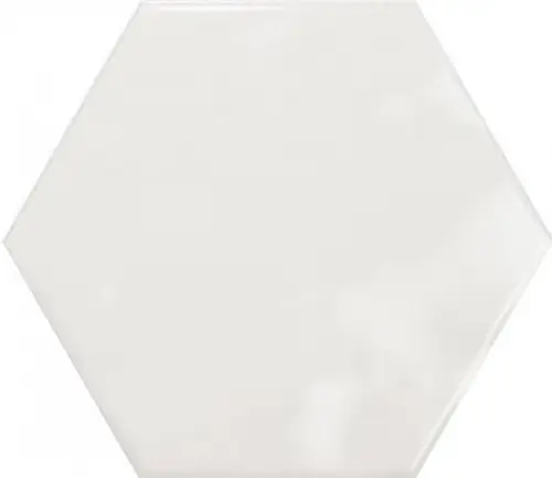 Ribesalbes Geometry Hex White Glossy 15x17,3