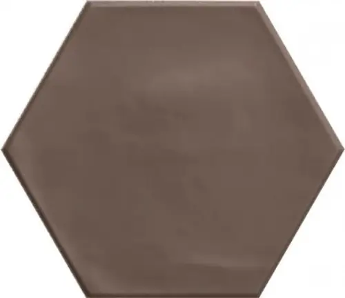 Ribesalbes Geometry Hex Brown Matt 15x17,3