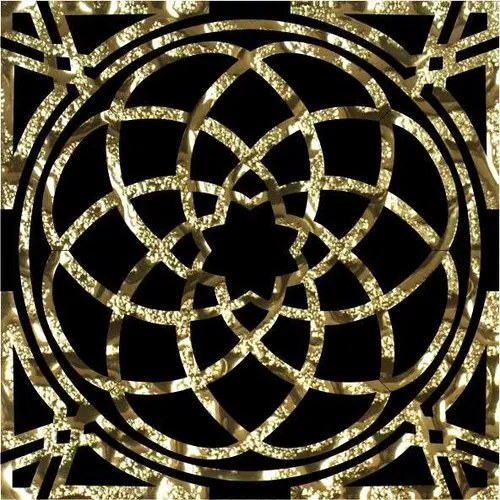 Декор напольный Росмозаика Стеклянные Напольные вставки Фортуна Золото 8х8