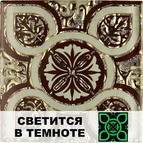 Декор напольный Росмозаика Стеклянные Напольные вставки Орион Neo Золото 8х8