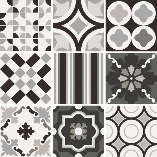Плитка Patchwork B&W Mix 20x20 матовая
