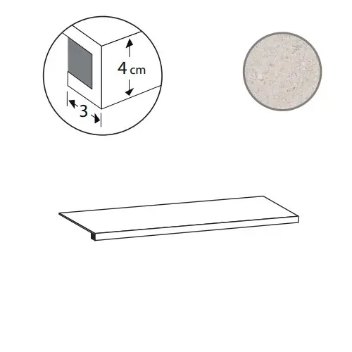 Ступень Silkystone Gradone Greige 33x120 матовая