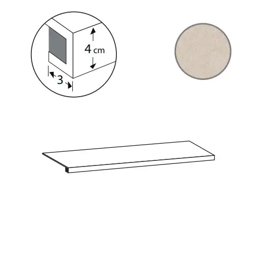 Ступень Silkystone Gradone Sand 33x120 матовая