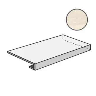 Ступень Via Appia Ang. Grad. Dx Vein Cut Ivory 33x120 матовая