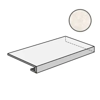 Ступень Via Appia Ang. Grad. Dx Cross Cut White 33x120 матовая
