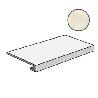Ступень Via Appia Gradone Cross Cut Ivory 33x120 матовая