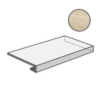 Ступень Via Appia Ang. Grad. Dx Vein Cut Beige 33x120 матовая