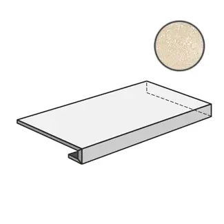 Ступень Via Appia Ang. Grad. Dx Cross Cut Beige 33x120 матовая