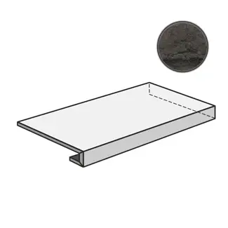 Ступень Via Appia Ang. Grad. Dx Vein Cut Dark 33x120 матовая