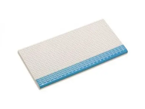21211 Противоскользящая плитка с буртиком с сетчатой поверхностью Light Blue-Unglazed 12,5х25