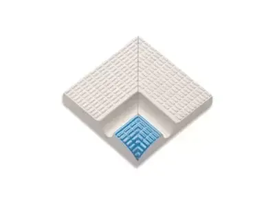 30201 Внутренний угол поручня с сетчатой поверхностью Light Blue 12,5х12,5