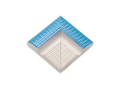 40201 Наружный угол поручня с сетчатой поверхностью Light Blue 12,5х12,5