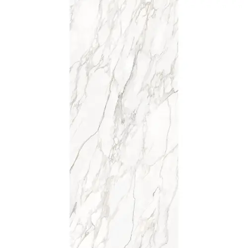 Керамический слэб С0005676 Carrara Bianco Elegance Polished 120х280 белый полированный под мрамор