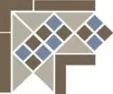 Topcer Octagon new Corner Lisbon With 1 Strip (Tr.01 Dots 29+11 Strips 29) 21,5x21,5