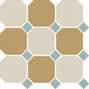 Topcer Octagon new 4416+03 OCT13-B White 16 Yellow 03 Octagon/Turquoise 13 Dots 30x30