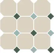 Topcer 4416 OCT18+13-B White Octagon 16/Green 18 + Turquoise 13 Dots 30x30