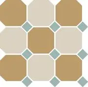 Topcer Octagon new 4403+16 OCT13-A Yellow 03 White 16 Octagon/Turquoise 13 Dots 30x30