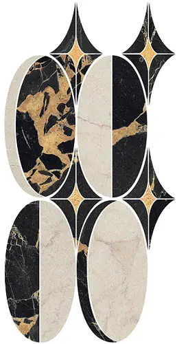 Мозаика Керамогранит VALLELUNGA DORO&MALFI Doro Malfi Mosaico Luna T26 Satin 3D