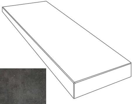Ступени 261243 GREEK GRADONE ANGOLARE DX ANTRACITE 4х32х80