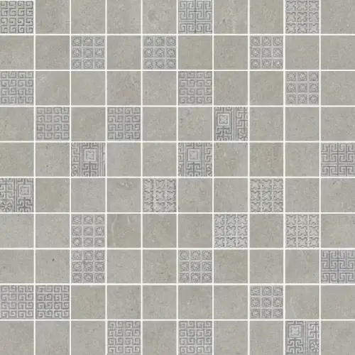 Керамогранит 261212 GREEK MOSAICI T100 DECORATO GRIGIO 40х40