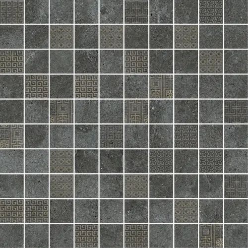 Керамогранит 261213 GREEK MOSAICI T100 DECORATO ANTRACITE 40х40