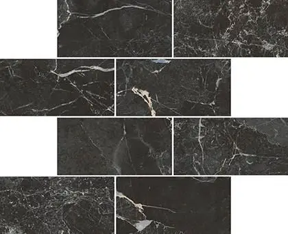 Vitra Marmori Кирпичная Кладка Сан Лорен Черный (7x14) 29x35,5