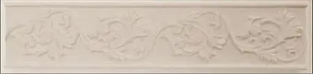 Vitra Бордюр Fresco Цветочный Кремовый Матовый 6х25