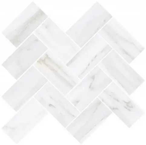 Vitra Palissandro Шеврон Белый 5х10 32х28