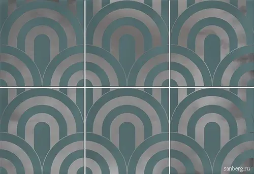 Vives Takada Turquesa Plata 23x33,5