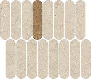 Мозаика London Mosaico Barbican Natural 27x31