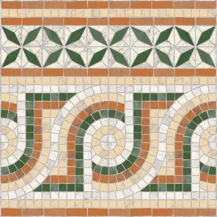 Via Appia Cenefa Nola Verde 43.5x43.5