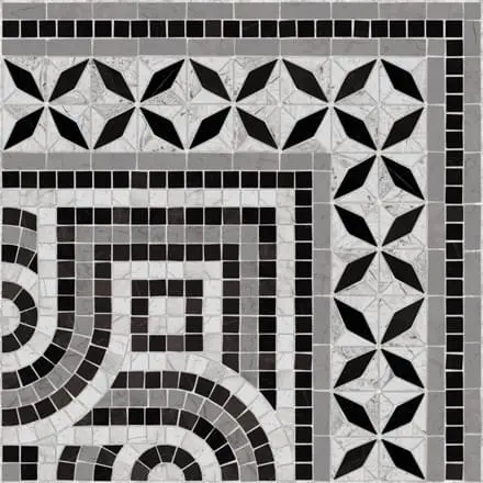 Via Appia Cantonera Paxos Negro 43.5x43.5