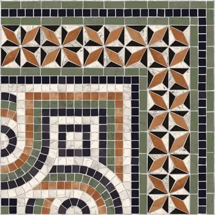Via Appia Cantonera Paxos Multicolor 43.5x43.5
